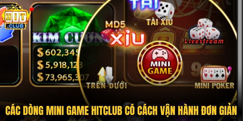 Các dòng mini game Hitclub có cách vận hành đơn giản